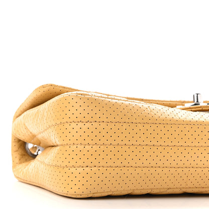 Chanel Aged Calfskin Perforated Flap Beige 10 of 11