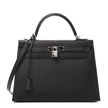 Hermes Epsom Kelly Sellier 32 Black 1 of 15