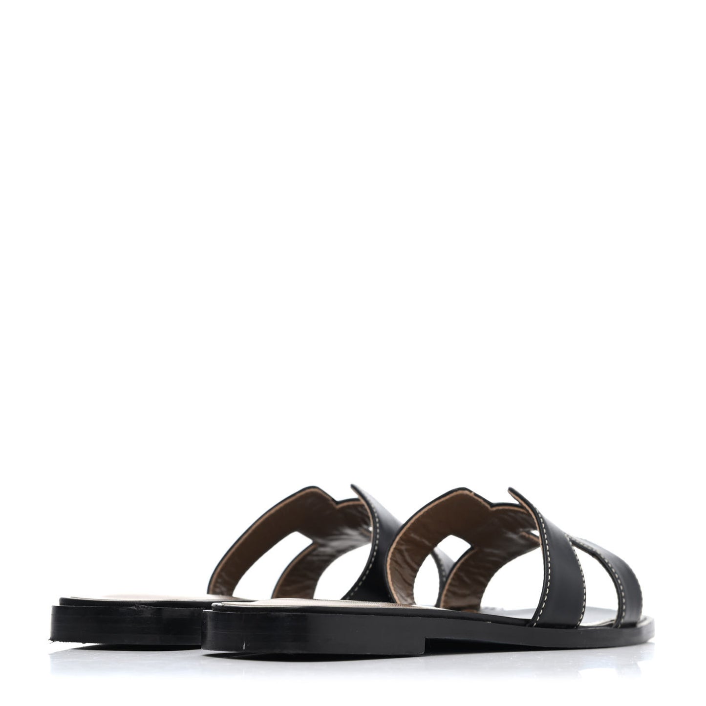 Box Calfskin Oran Sandals 35.5 Black