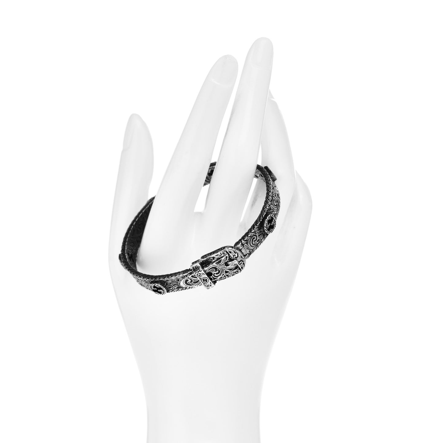 Sterling Silver Garden Buckle Bracelet