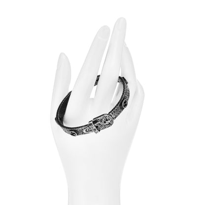 Gucci Sterling Silver Garden Buckle Bracelet 2 of 4