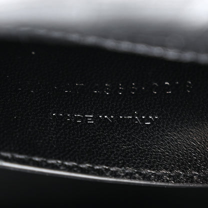 Saint Laurent Calfskin Crocodile Embossed Small Classic Monogram Kate Tassel Satchel Black 7 of 10