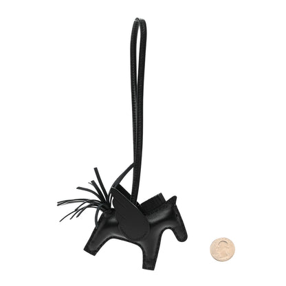 Hermes Milo Lambskin Grigri Rodeo Pegase Horse Bag Charm PM So Black 2 of 5