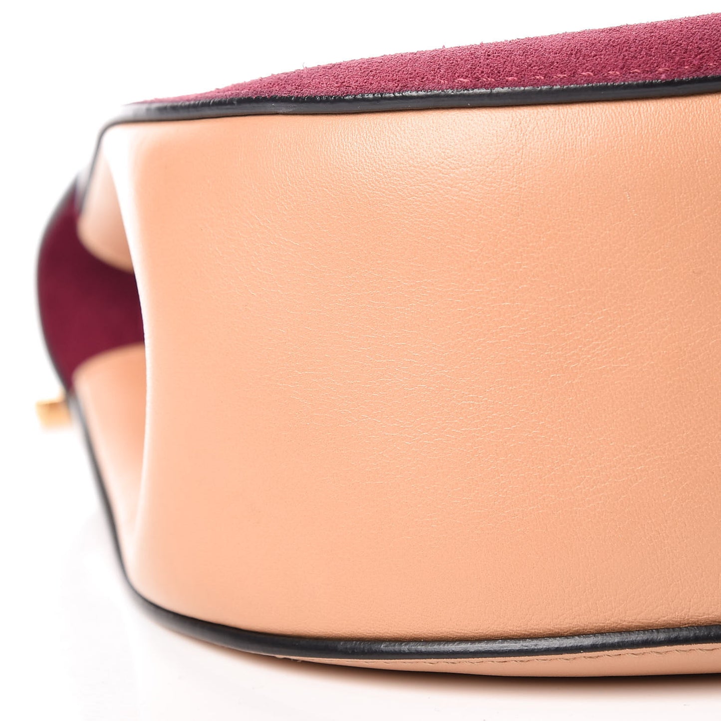 Suede Smooth Calfskin Drew Shoulder Bag Misty Beige