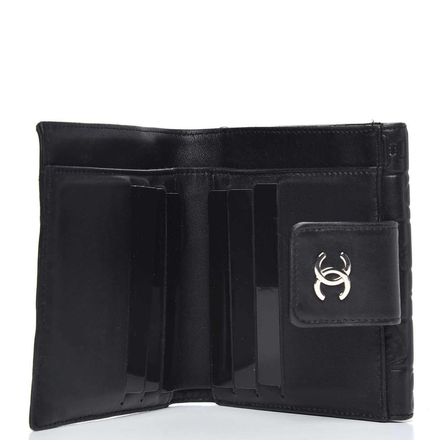 Lambskin Precious Symbols French Wallet Black