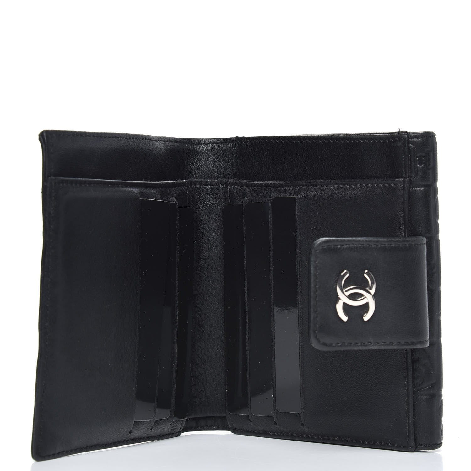 Chanel Lambskin Precious Symbols French Wallet Black 5 of 11