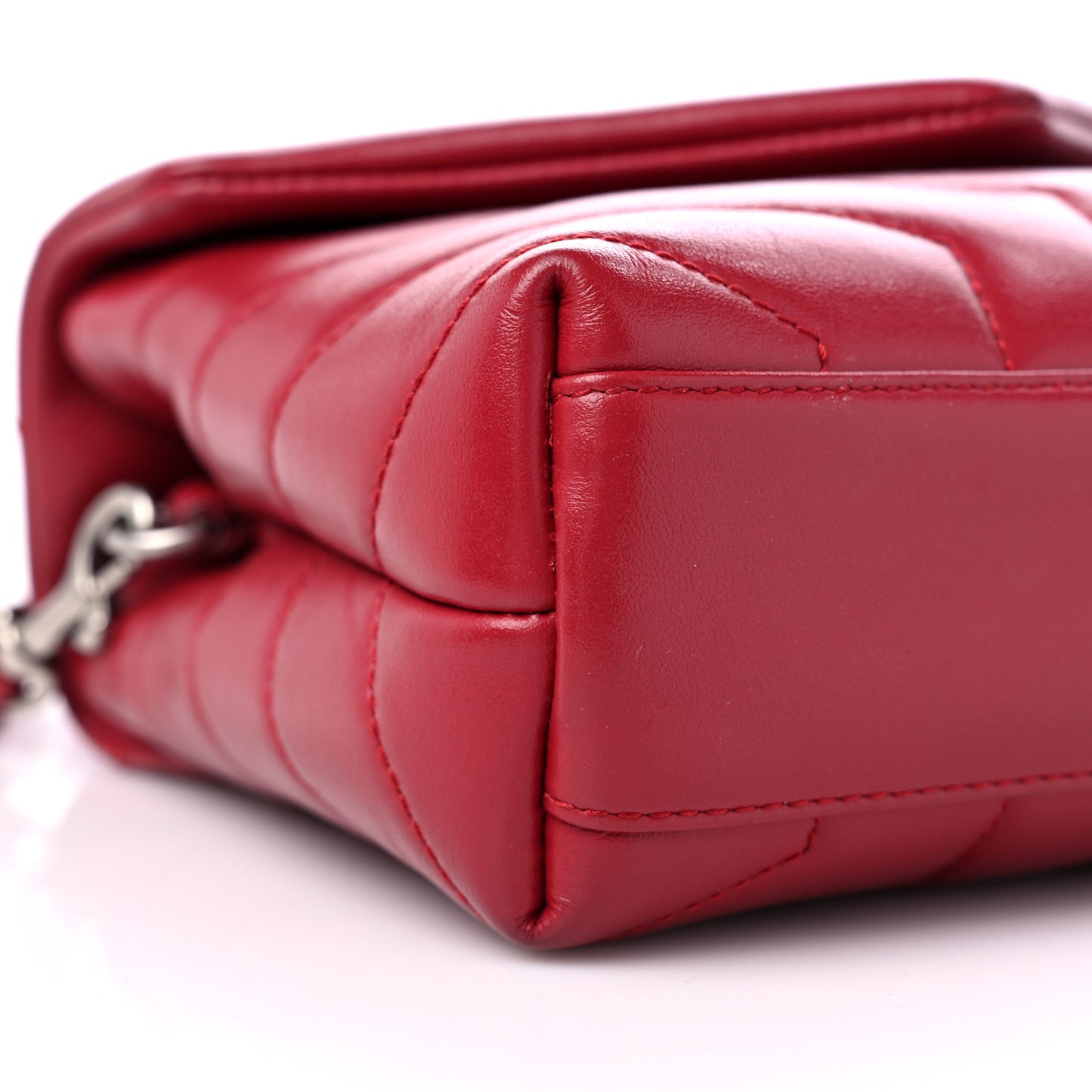 Calfskin Y Quilted Monogram Toy Loulou Crossbody Bag Rouge