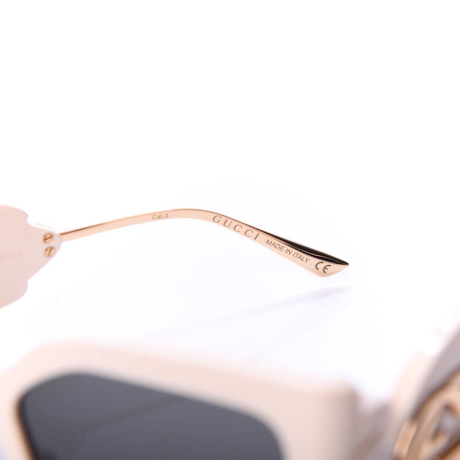 Gucci Acetate Square Frame Wing Sunglasses GG0535S Ivory 6 of 7