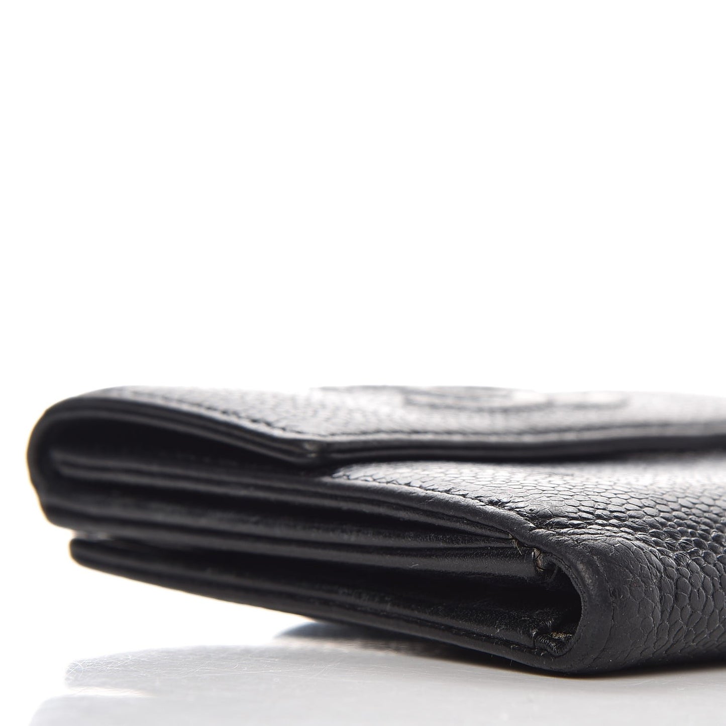 Caviar Timeless CC Compact French Wallet Black