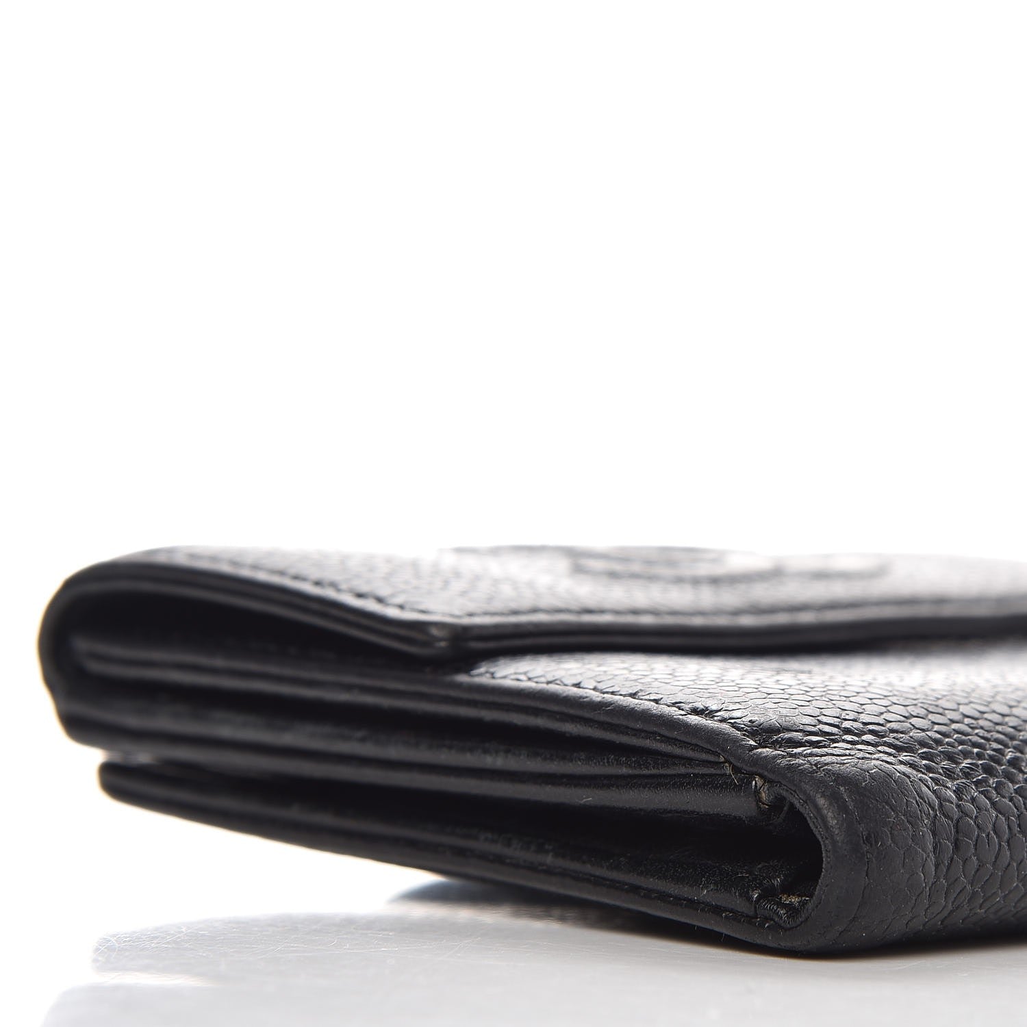Chanel Caviar Timeless CC Compact French Wallet Black 10 of 15