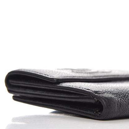 Chanel Caviar Timeless CC Compact French Wallet Black 10 of 15