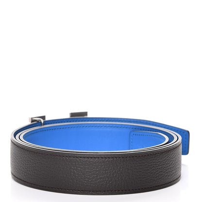 Hermes Polo Bullskin Swift 32mm H Belt 105 Macassar Bleu Hydra 3 of 7