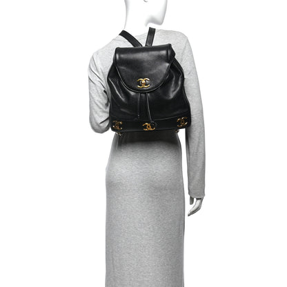 Chanel Caviar Triple CC Backpack Black 2 of 17