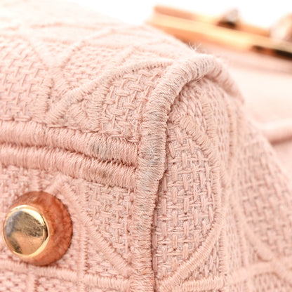 Christian Dior Canvas Embroidered Cannage Medium Lady D-Lite Pink 11 of 16