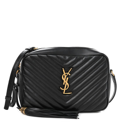 Saint Laurent Calfskin Matelasse Monogram Lou Camera Bag Black 1 of 9