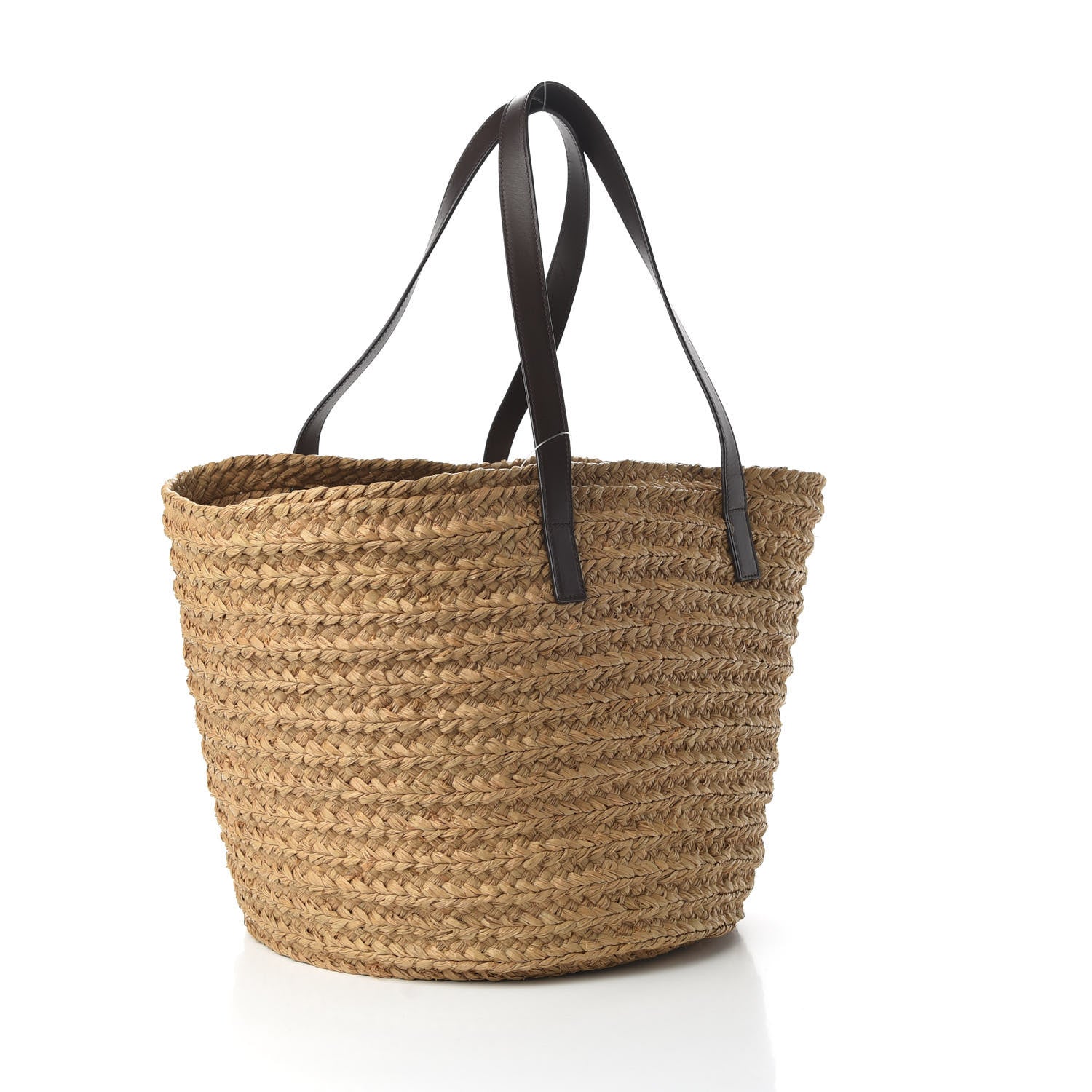 Saint Laurent Raffia Calfskin Medium Panier Tote 3 of 9