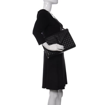 Saint Laurent Grain De Poudre Textured Mixed Matelasse Large Triquilt Monogram Monochrome Satchel Black 2 of 10