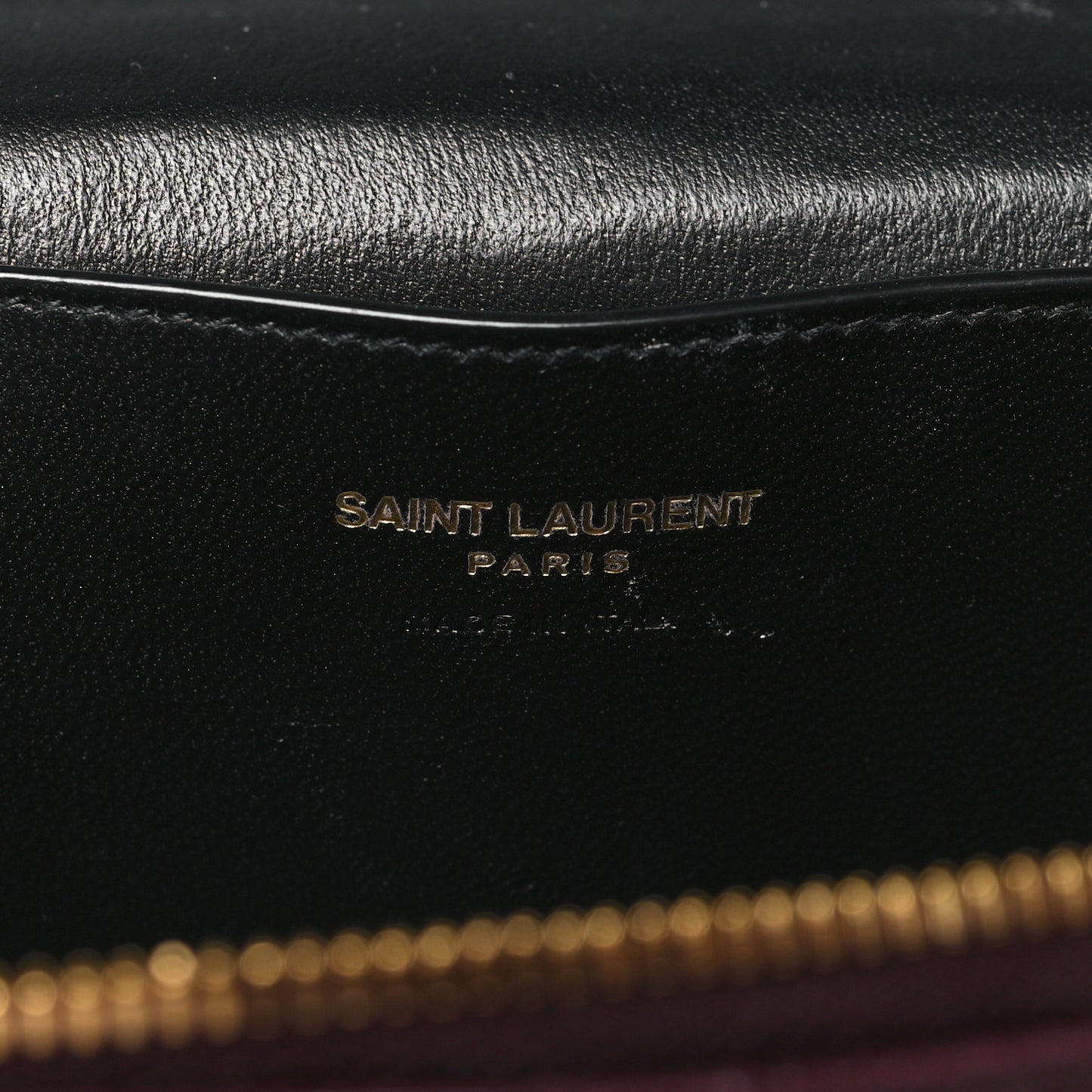 Lambskin Quilted Mini Gaby Vanity Case Rouge Cabernet