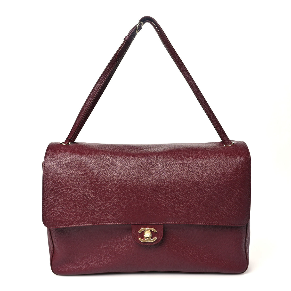 Chanel Grained Calfskin Souplissimo Maxi Flap Burgundy 1 of 10