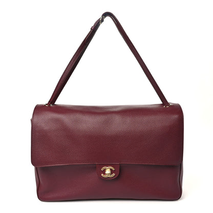 Chanel Grained Calfskin Souplissimo Maxi Flap Burgundy 1 of 10