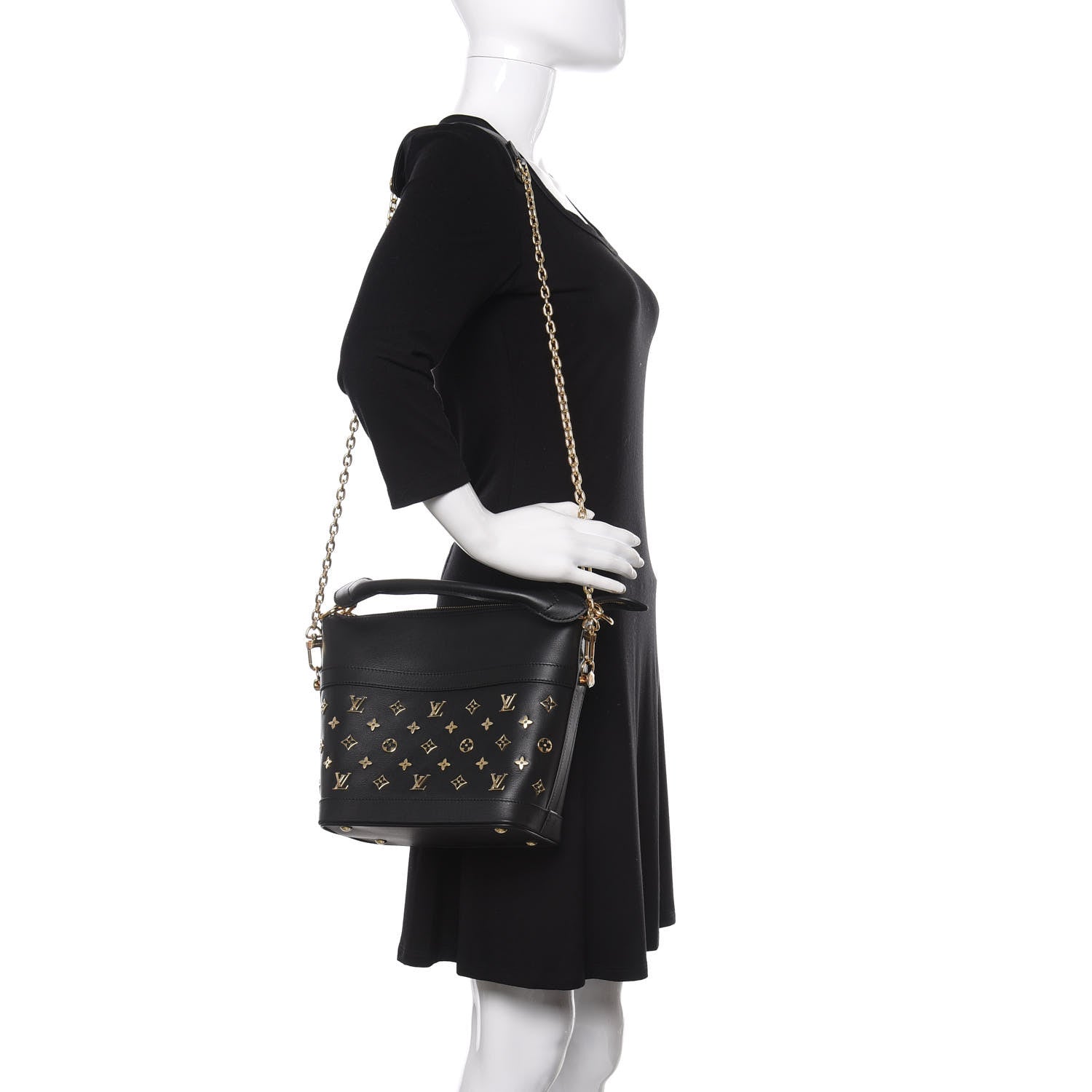 Louis Vuitton Calfskin Monogram Cruiser PM Black 2 of 12