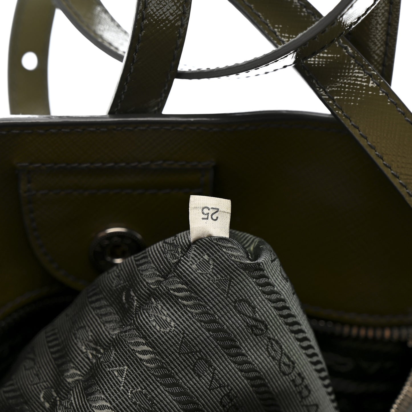 Saffiano Vernice Shopping Tote Militare
