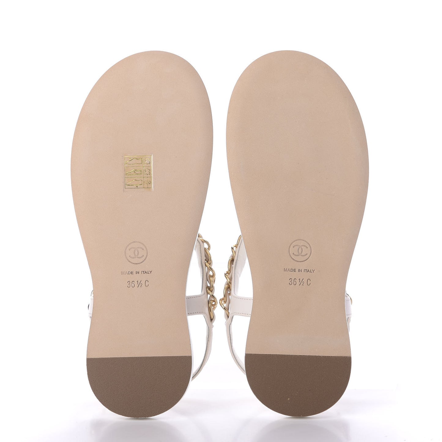 Lambskin Thong Sandals 36.5 White