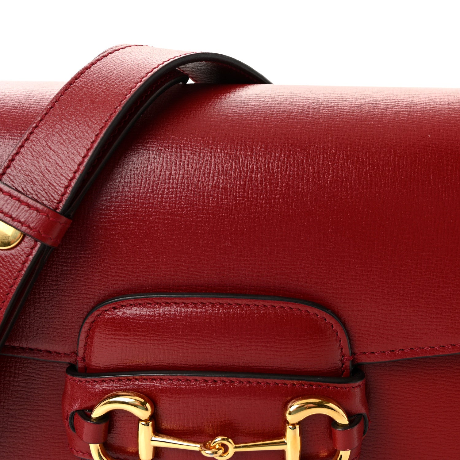 Gucci Azalea Calfskin Horsebit 1955 Shoulder Bag New Cherry Red 8 of 9
