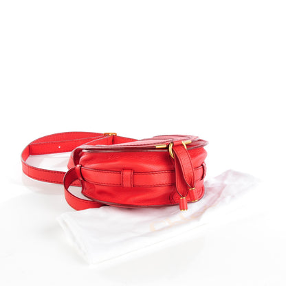 Chloe Calfskin Mini Marcie Round Crossbody Bag Red 4 of 9