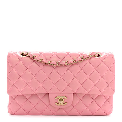 Chanel Iridescent Calfskin Quilted Medium Double Flap Pink 1 of 13