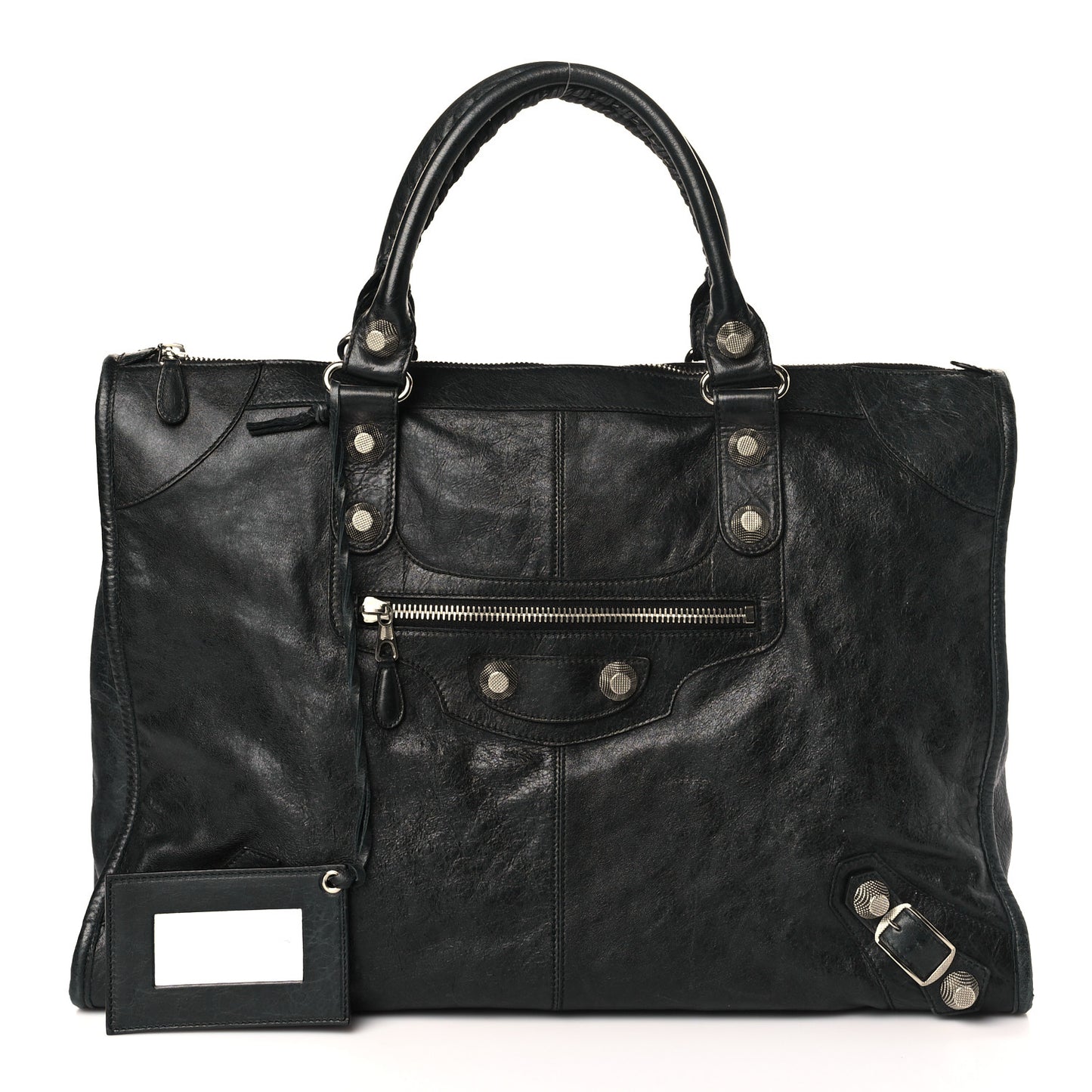 Agneau Giant 21 Silver Hardware Weekender Black