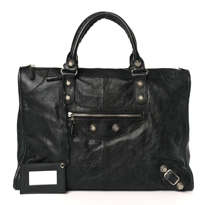 Balenciaga Agneau Giant 21 Silver Hardware Weekender Black 1 of 10