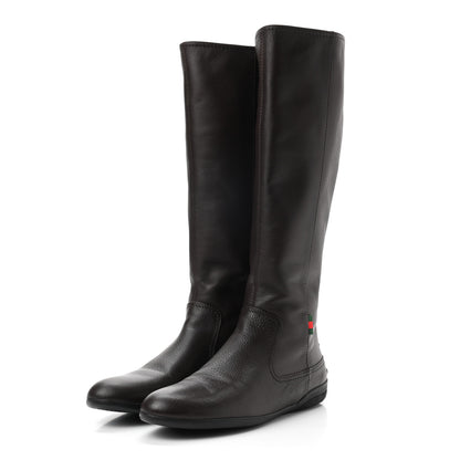 Gucci Calfskin Riding Boots 35.5 Brown 3 of 8