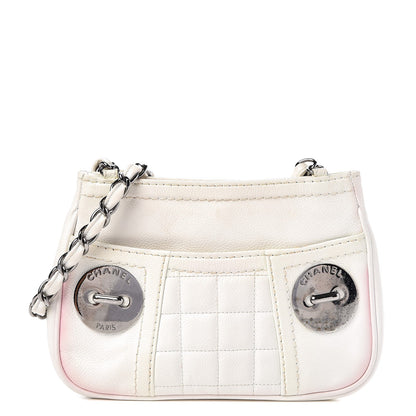 Chanel Caviar Square Quilted Shoulder Bag White 1 of 12