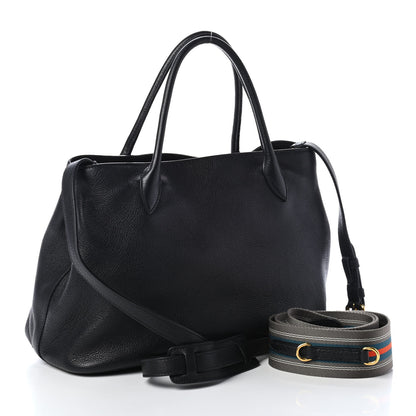 Prada Vitello Daino Tote Black 2 of 4