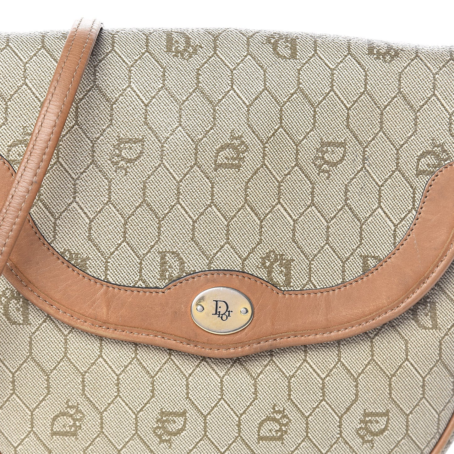 Monogram Flap Messenger Brown