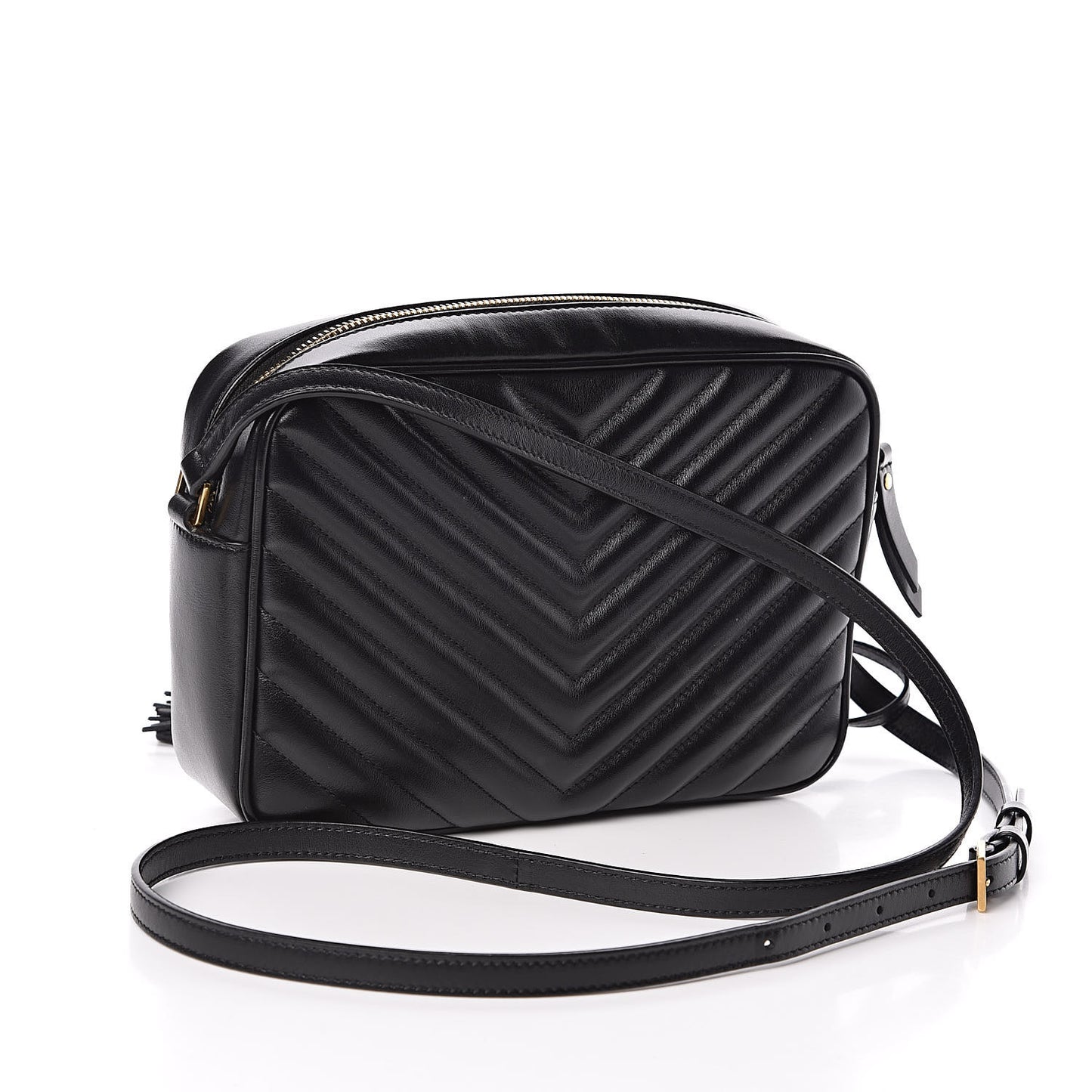 Calfskin Matelasse Monogram Lou Camera Bag Black