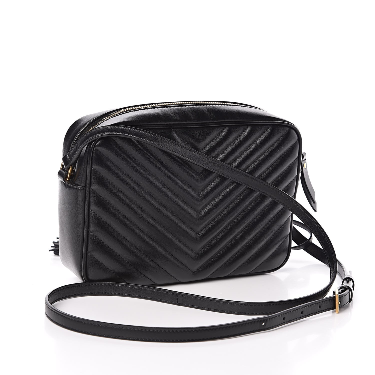 Saint Laurent Calfskin Matelasse Monogram Lou Camera Bag Black 3 of 11