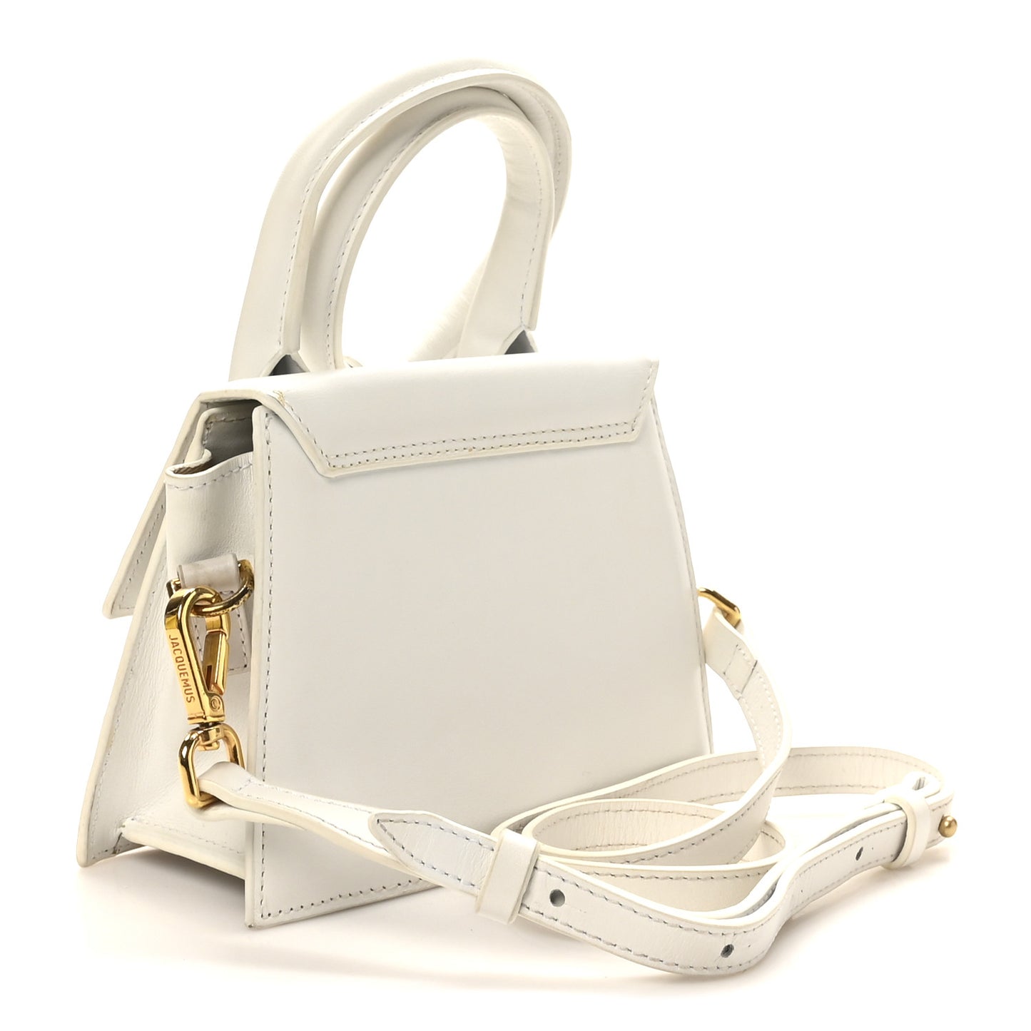 Smooth Calfskin Le Chiquito Noeud White