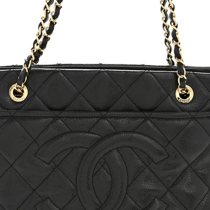 Chanel Caviar Quilted CC Timeless Soft Tote Black 8 of 13