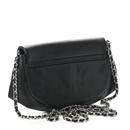 Chanel Caviar Half Moon Wallet On Chain WOC Black 3 of 11