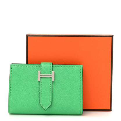 Hermes Chevre Mysore Mini Bearn Wallet Vert Comics 9 of 9