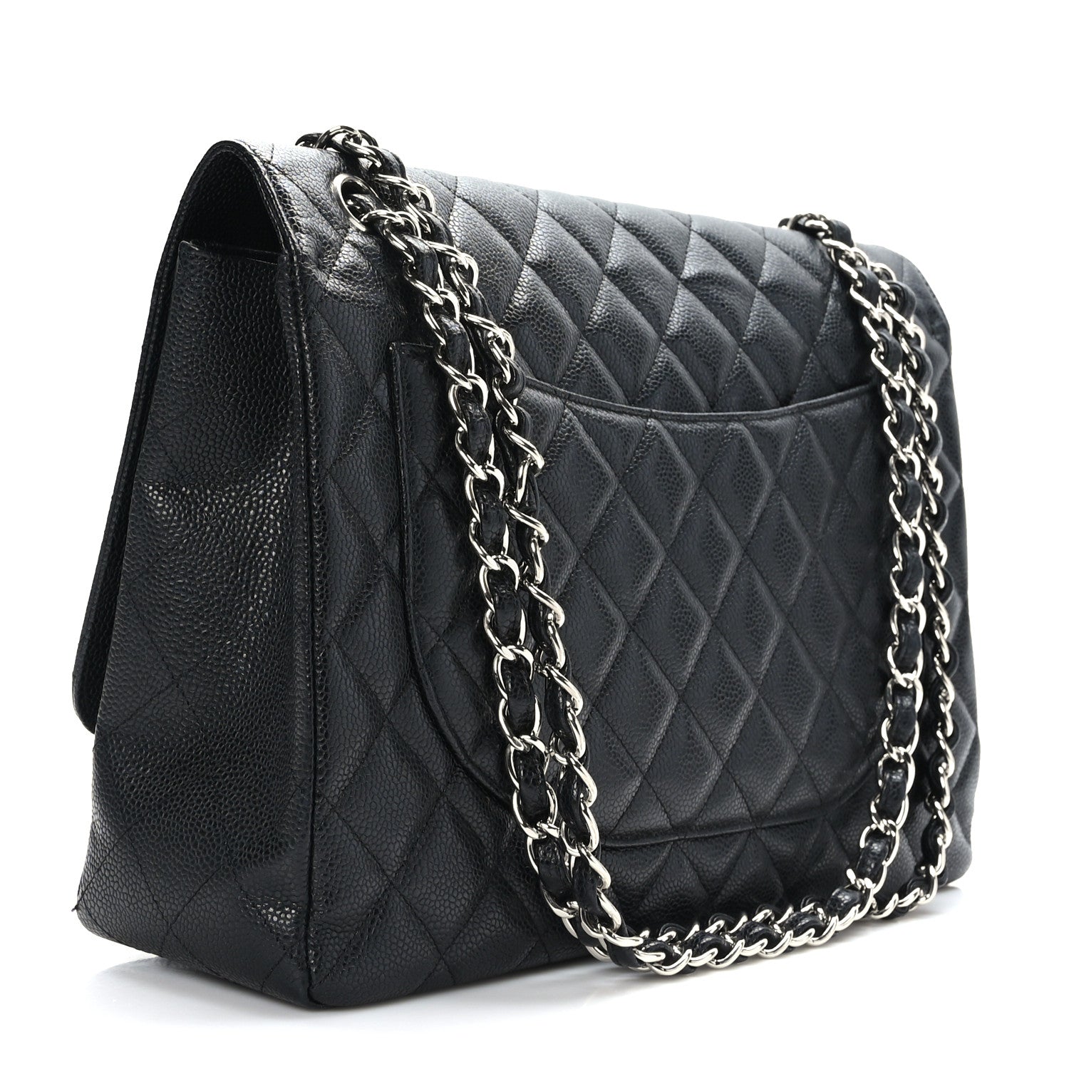 Chanel Caviar Quilted Maxi Single Flap Black 3 of 10
