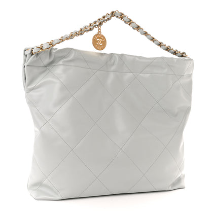 Chanel Shiny Calfskin Quilted Chanel 22 Light Blue 4 of 13