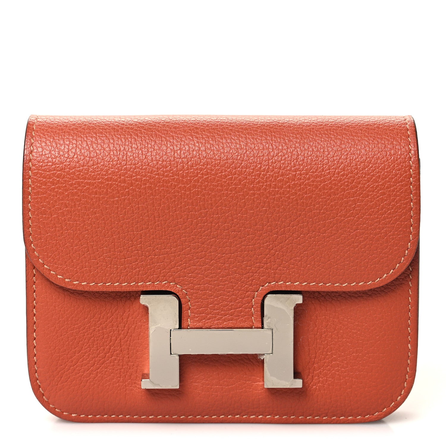 Hermes Evercolor Bi-Color Constance Slim Wallet Blush Bleu Frida 1 of 10