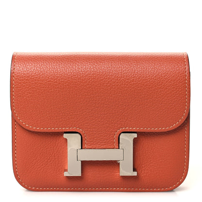 Hermes Evercolor Bi-Color Constance Slim Wallet Blush Bleu Frida 1 of 10