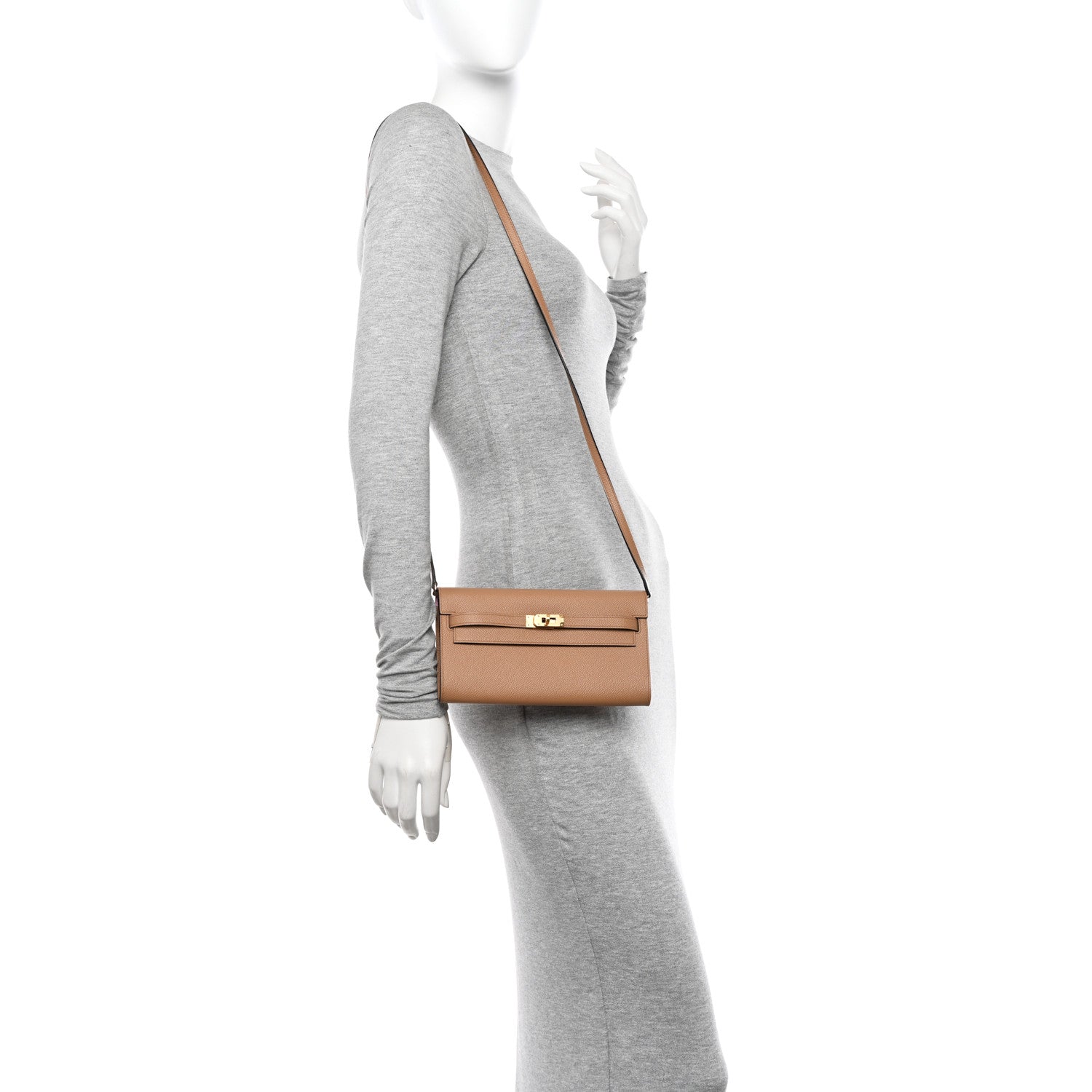Hermes Epsom Verso Kelly Wallet To Go Chai Mauve Sylvestre 2 of 12