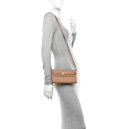 Hermes Epsom Verso Kelly Wallet To Go Chai Mauve Sylvestre 2 of 12