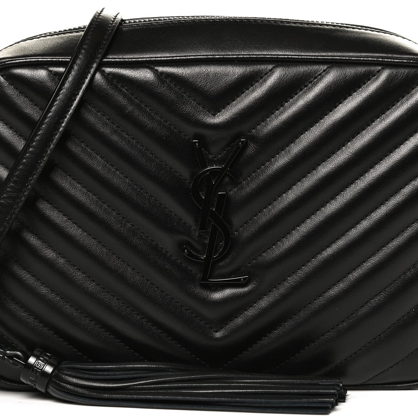 Calfskin Matelasse Monogram Lou Camera Bag Black