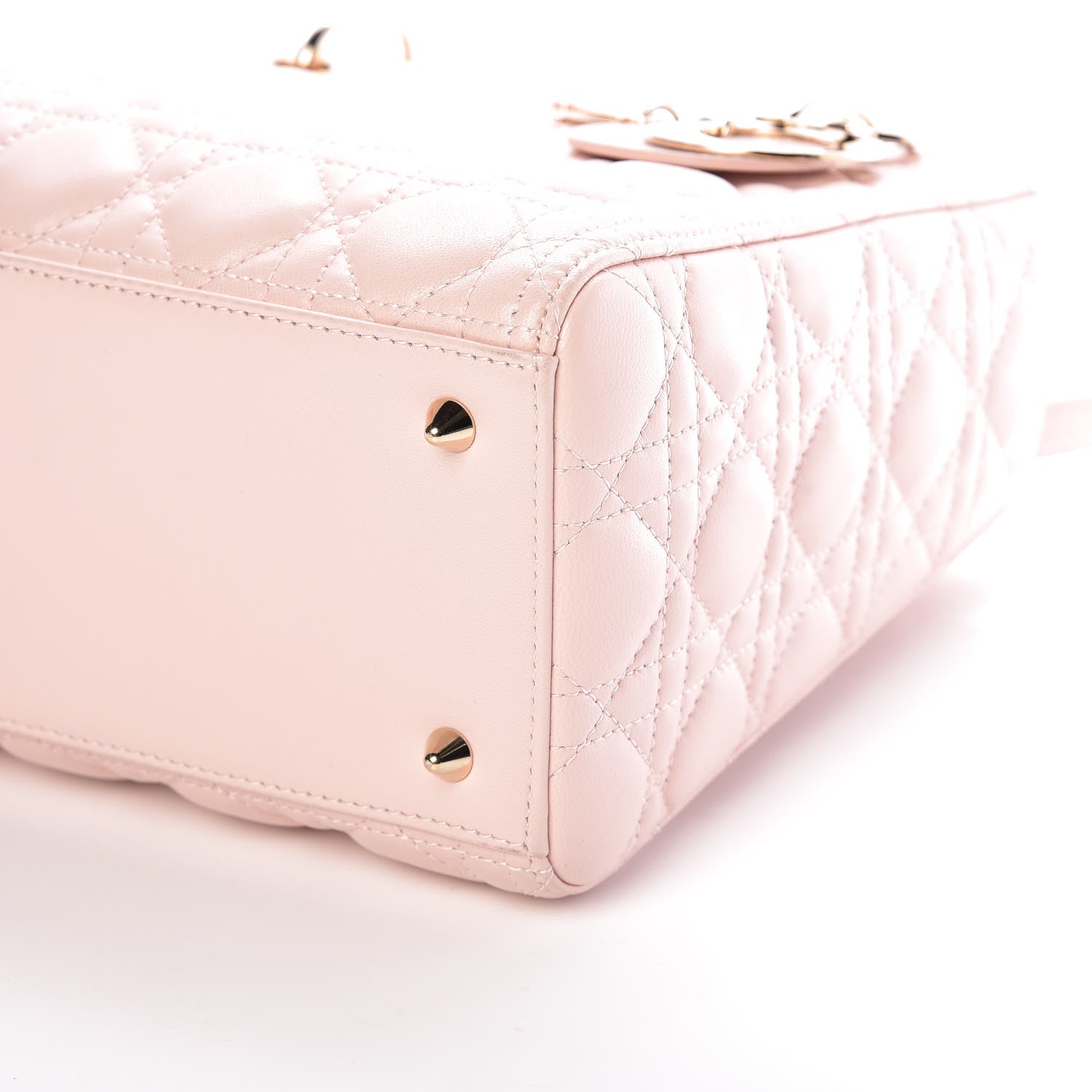Christian Dior Lambskin Cannage Medium Lady Dior Light Pink 8 of 19